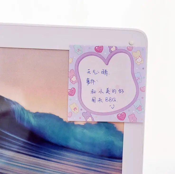 Милый план Бумага Блокнот бумаги для заметок на клейкой основе Kawaii вишня