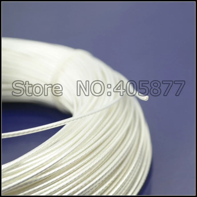 1 м 6 мм квадратный OCC медный посеребренный провод 49 core 0 39 Telfon Sleeve Cable|occ copper wire|occ