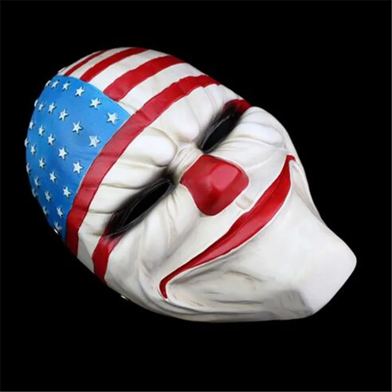 Постоянное высокое качество смолы маски Payday 2 фильм Даллас маска темы смолы маски Флаг США Хэллоуин клоун Payday маскарад карнавал костюм
