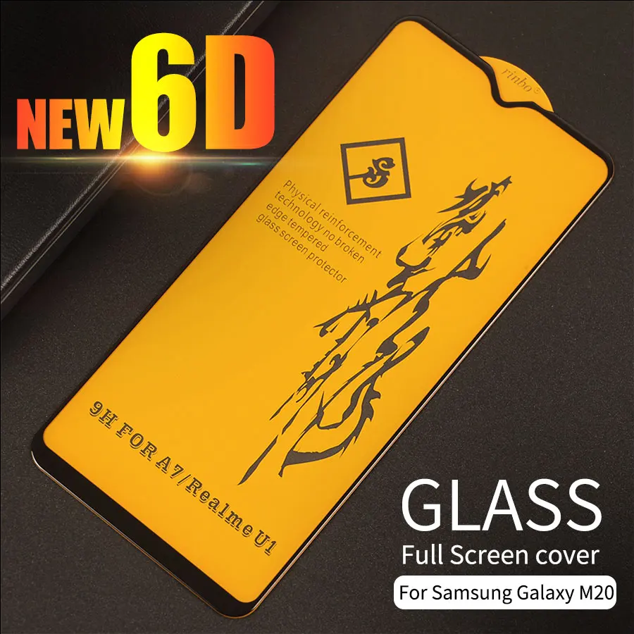 6D Полный Клей закаленное Стекло для samsung Galaxy M20 M10 A9 2018 Экран протектор фильм Ясно