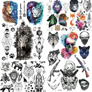 Водонепроницаемая временная татуировка Hero of Sparta для мужчин и женщин, поддельное боди-арт 21x15 см, тройская старинная Татуировка воина, наклейки, рыцарские татуировки