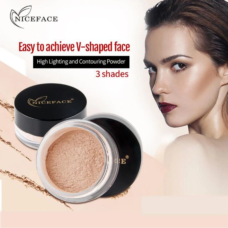 Nieface 3D подсветка для лица и бронзатор свободный Powder порошок светящийся мерцающий