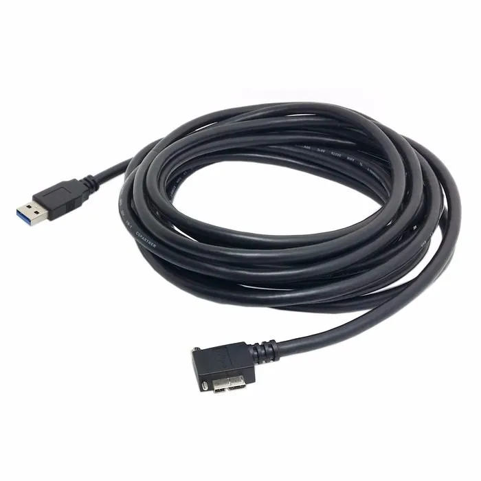 USB 3,0 A папа к Micro B usb 3,0 левый Угловой 90 градусов кабель с запирающими винтами для Nikon D800 D800E D810 15 футов 5 м 1,2 м 4 фута