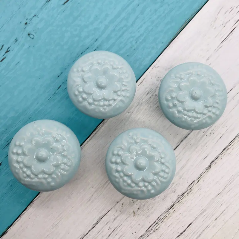 4 шт Керамические ручки для шкафа Шкаф комода Кухня Спальня мебель дверные и 44 мм *