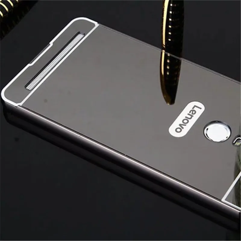 Футляр для Lenovo K5 Note Case Luxury Plating Mirror Aluminum Metal Frame + PC Back Cover Phone Bag on.