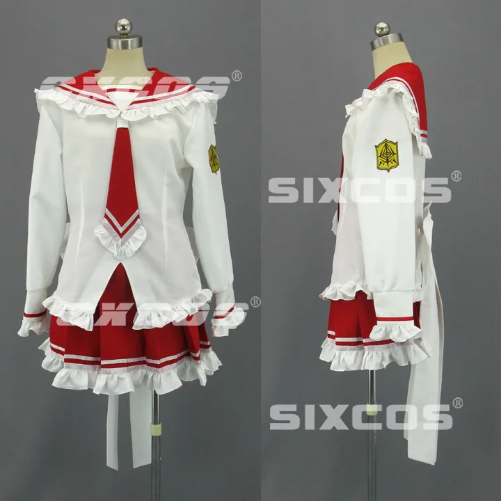 

Hot Selling Anime Hidan No Aria Kanzaki·H·Aria Cosplay Costumes Red And White School Uniform Skirt Full Set Custom-Make Any Size