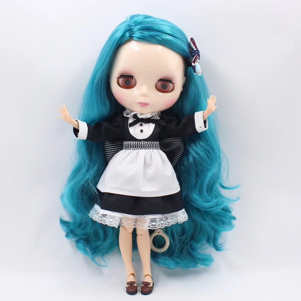 DBS blyth кукла ледяной licca костюм для официанток черное платье с леггинсами фартук
