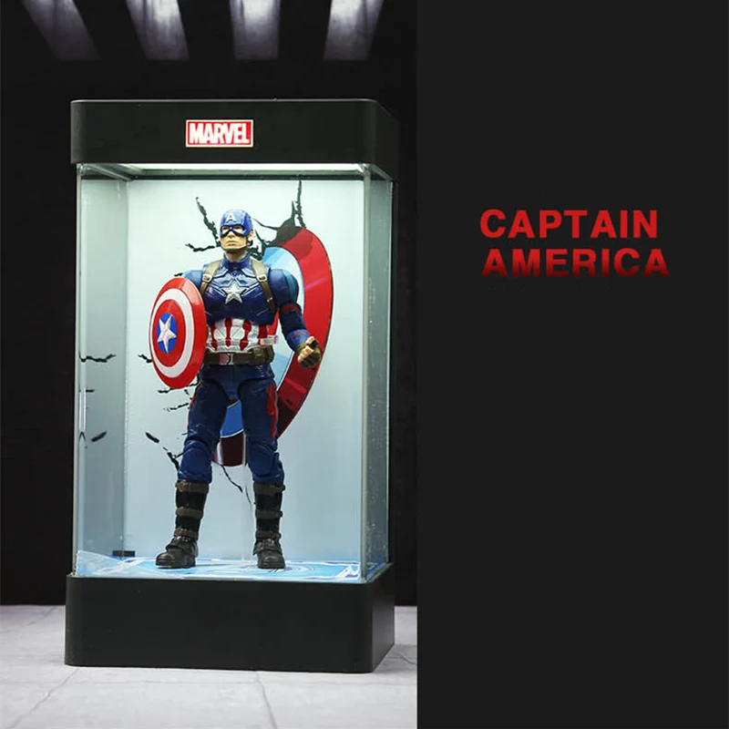 Captain America S. orange DIY креативные Мстители ночные светильники Капитан Америка человек паук Железный человек супер герой декоративное освещение Светодиодный Дисплей Коробок - Испускаемый цвет: Captain America