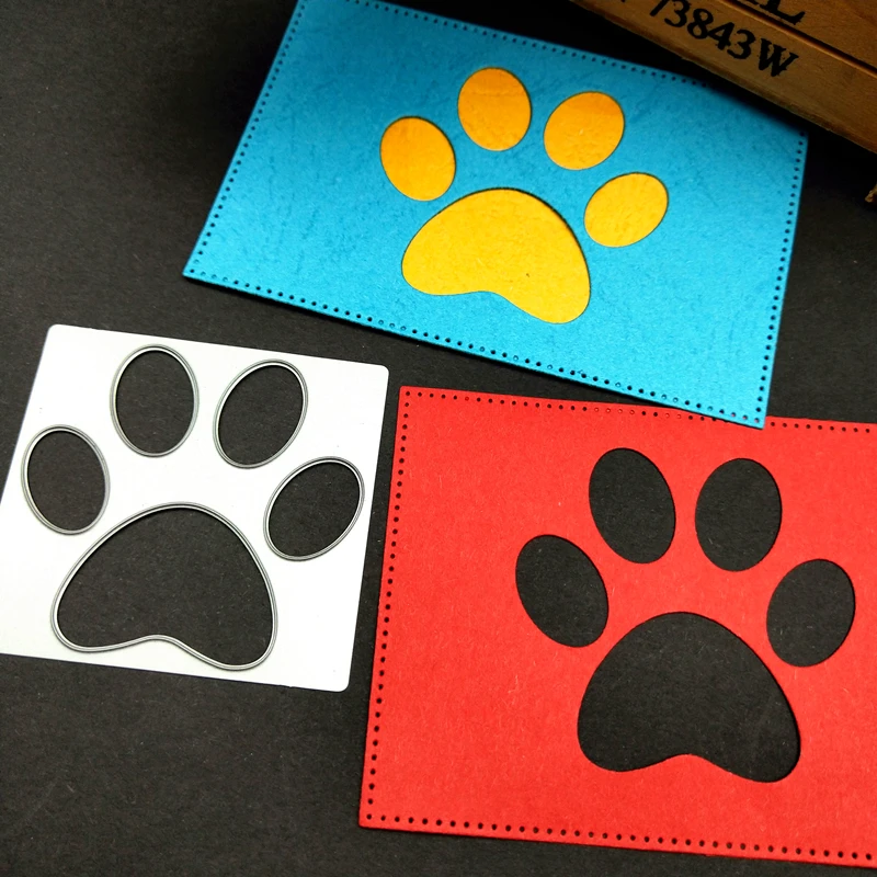 

SCD938 Dog Footprint Metal Cutting Dies For Scrapbooking Stencils DIY Album Cards Decoration Embossing Folder Die Cuts Tools New