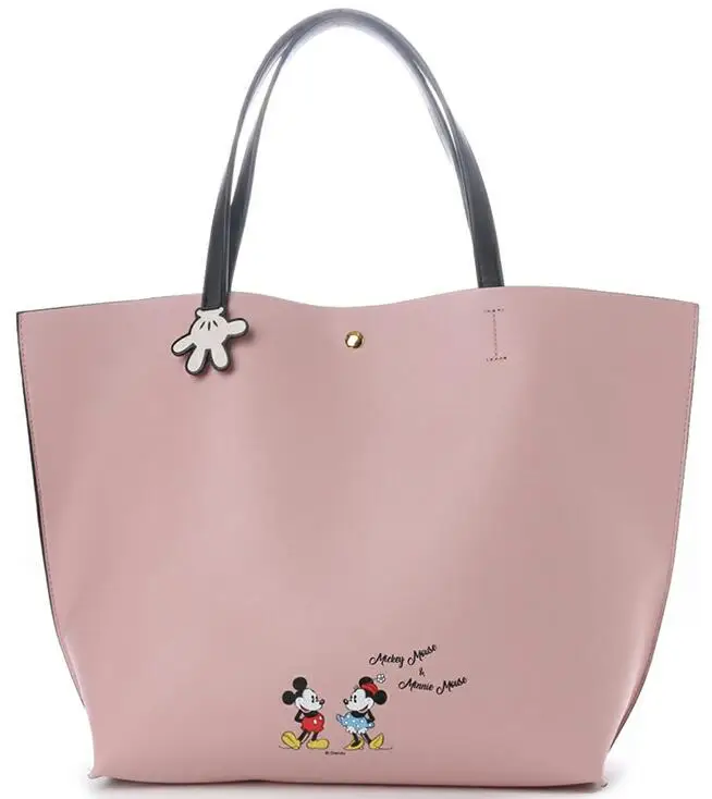 Pink Disney модная многофункциональная сумка для мам с принтом Микки и Минни, Большая вместительная Детская сумка для покупок - Цвет: Pink