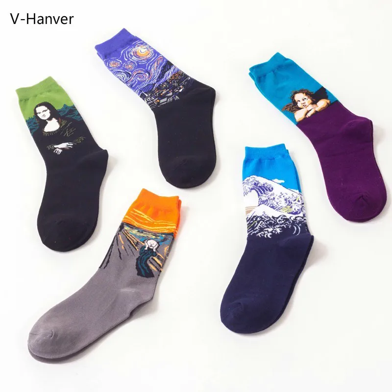 V Hanver Заводские счастливые мужские носки смешные хлопковые Стандартные много
