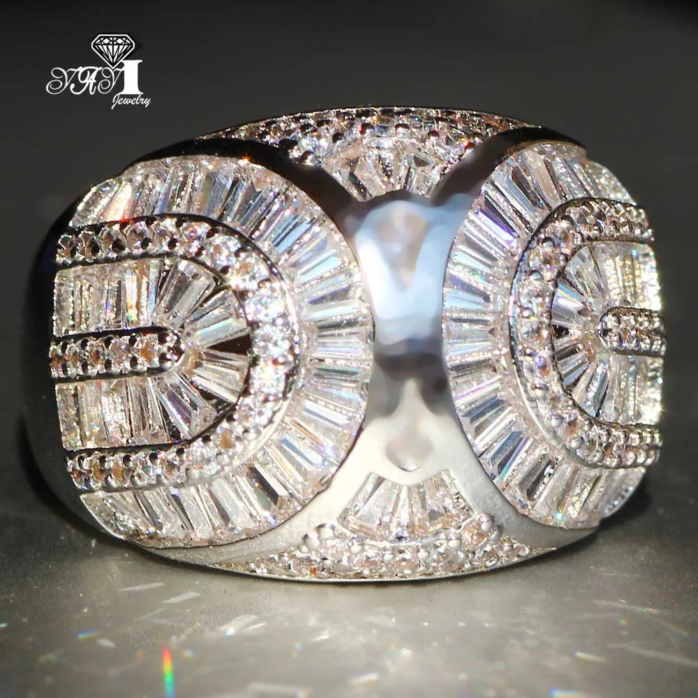 YaYI Jewelry Princess Cut 8.9 CT White Zircon Silver Color Engagement Rings wedding Heart Girls Party ring Gifts 876 | Украшения и