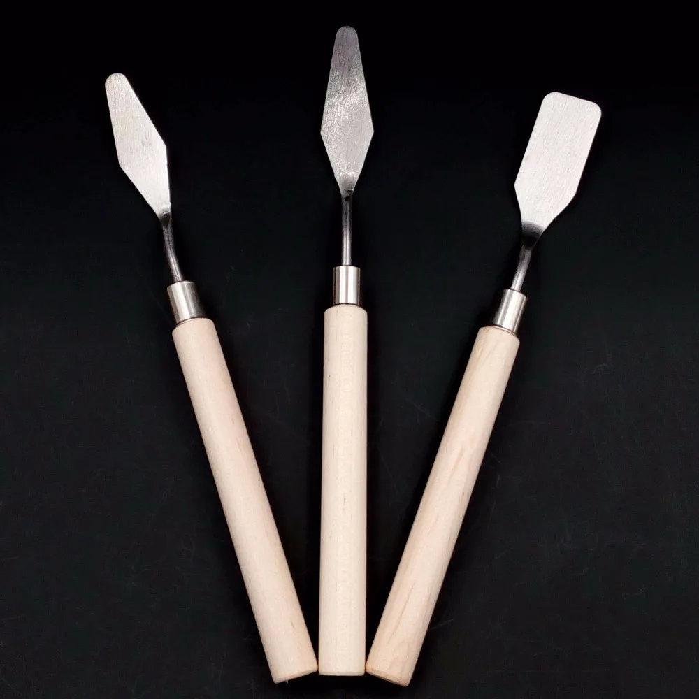 3 шт. набор ножей для рисования нержавеющая сталь|art spatula|art kitart paints |