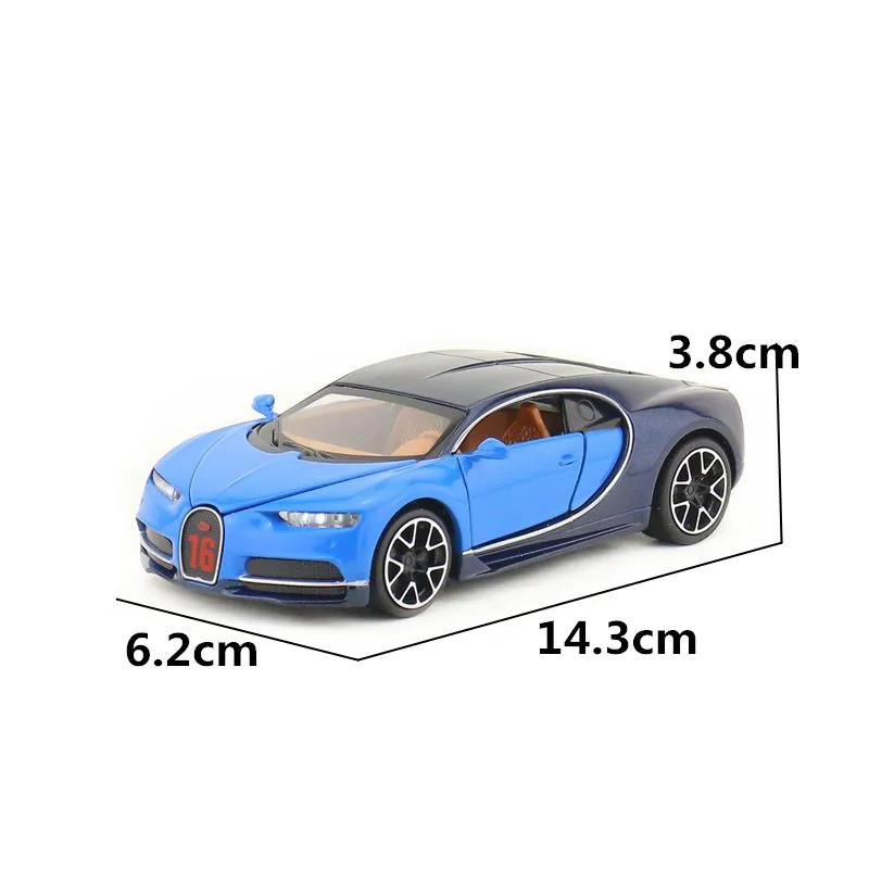 Игрушечная модель Bugatti Chiron Super Racing под давлением масштаб 1:32 со звуком светильник