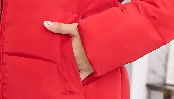 Новый стиль на рынке пуховик до колена с хлопковой подкладкой утолщенная тонкая