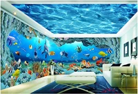 custom mural photo 3d wallpaper underwater world theme backdrop 3d theme space 3d wall murals wallpaper for wall 3 d