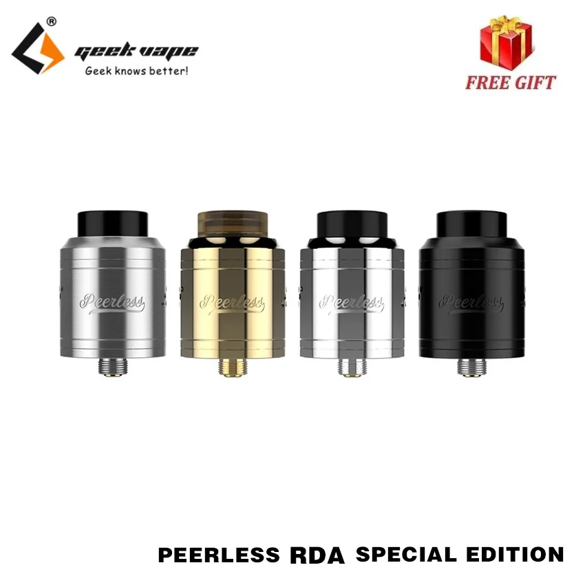 Оригинальный geekvape peerless RDA Special Edition 24 мм сбоку воздуха Системы Clearomizer 510 DIY сигареты