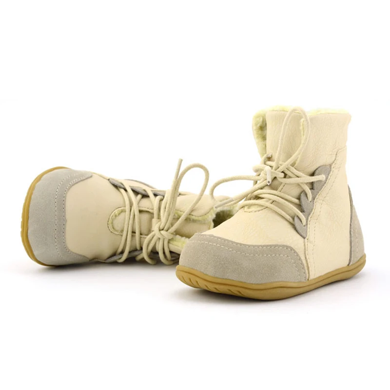 Детские Нескользящие зимние сапоги из натуральной кожи детские мужская обувь с