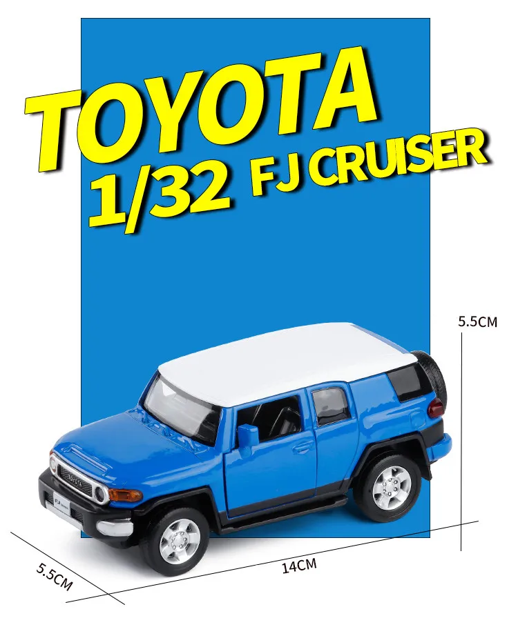 Высокое качество 1:32 Toyota FJ CRUISER модель SUV, Изысканный детский звук и свет игрушка с инерционным механизмом внедорожные модели