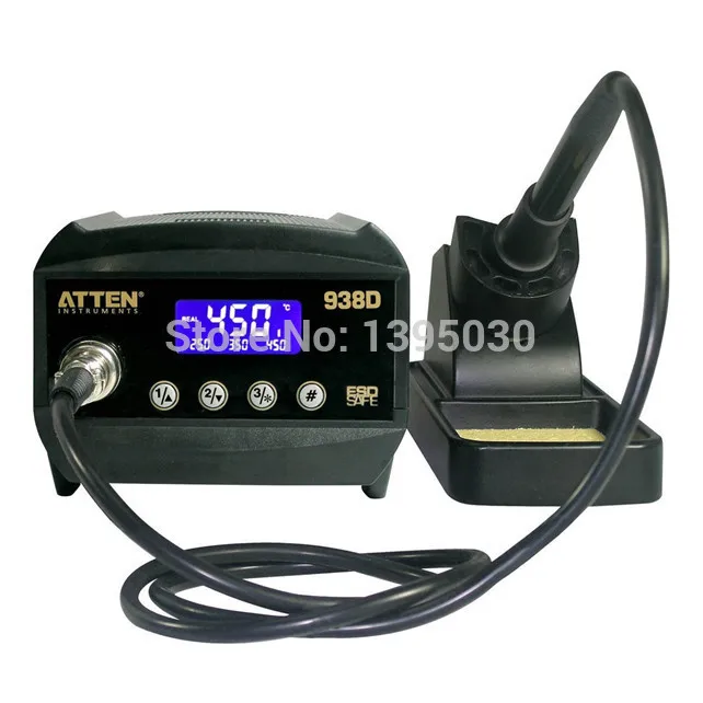 Welding Desoldering Solder Station 60W Digital ESD Soldering Iron LCD Display Thermo-Control Anti-Static Repair Station AT938D