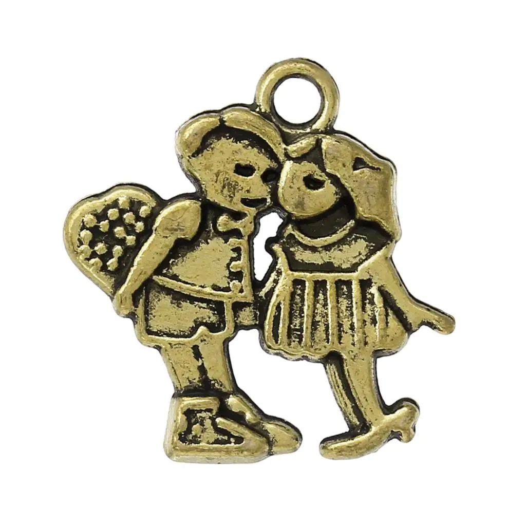DoreenBeads подвески из цинкового металлического сплава для влюбленных золотой тон 15 0