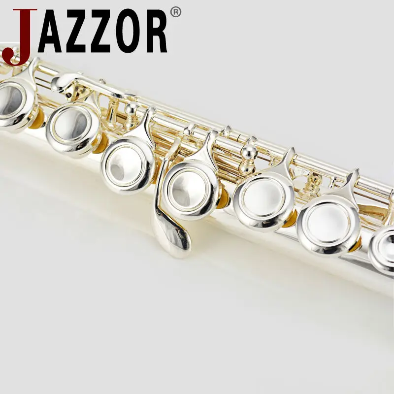JAZZOR флейта JBFL 6248S C плоский 16 с закрытым отверстием белый медный посеребренный