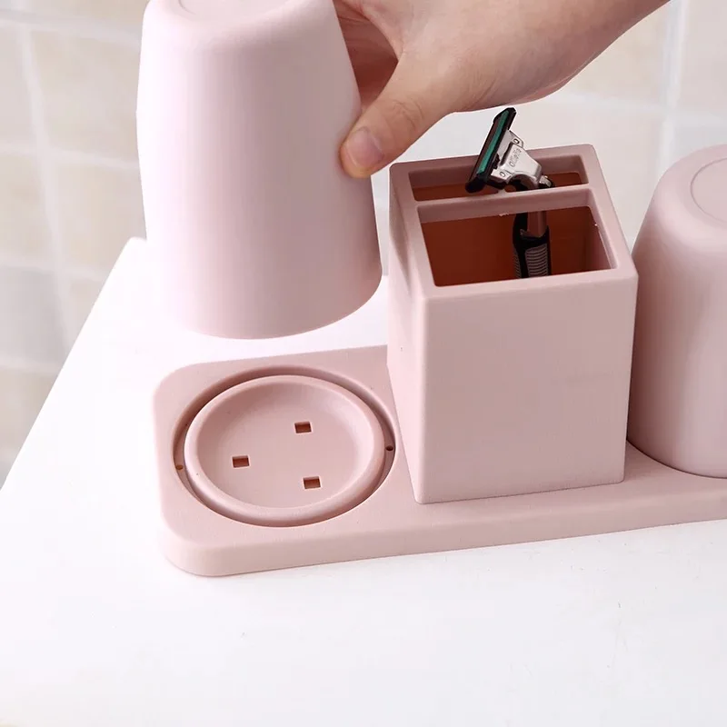 Простой пластиковый стаканчик для ванной многоцветная Изысканная чашка чистки