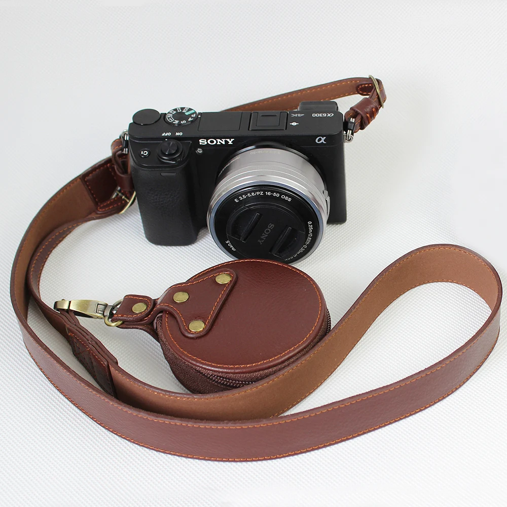 Наплечный ремень из натуральной воловьей кожи для Olympus Panasonic Nikon Canon Sony A7III A7RM2 A9 A6500