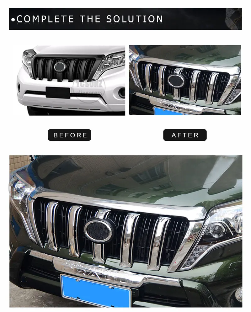 Хромированная решетка крышка для Toyota Land cruiser Prado 150 дверная ручка крышки аксессуары части автомобиля для toyota PRADO 150 YCSUNZ