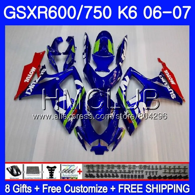 

Инъекций 100% подходит для SUZUKI GSXR 600 750 GSX-R600 06 07 5HM. 0 GSXR600 GSXR-750 K6 GSXR750 2006 2007 обтекатель OEM завод
