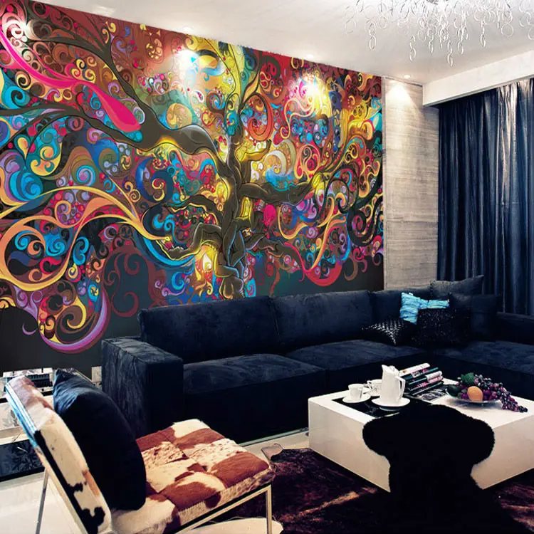 

Tree of life Photo wallpaper Psychedelic Wallpaper Custom 3D Wall Mural Art Bedroom Bedroom Bar Shop Room decor Natural scenery