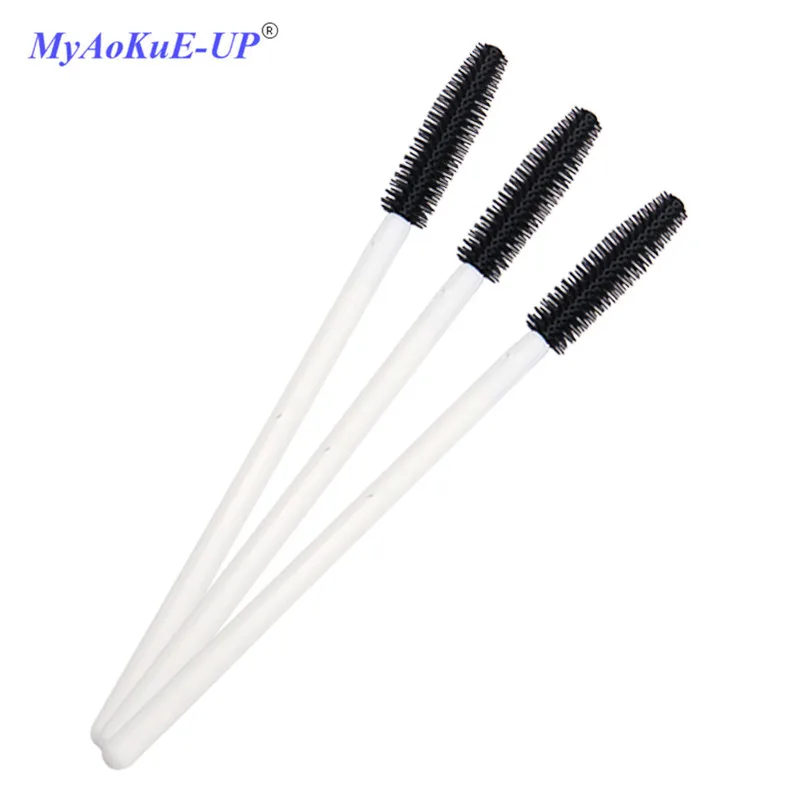 white Один-off White силиконовые тушь палочка аппликатор 200 шт./лот ресницы Инструменты Одноразовые кисти для макияжа наращивания ресниц - Handle Color: white