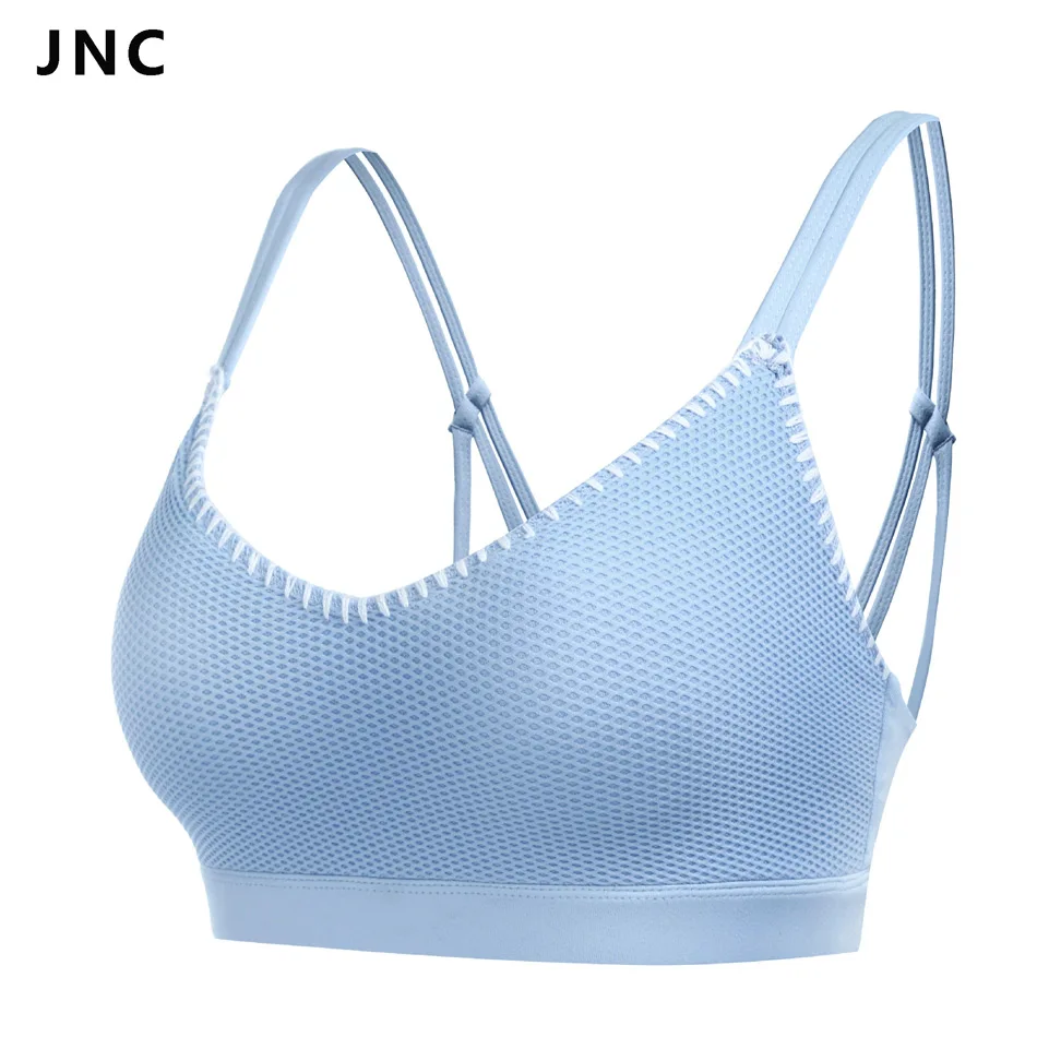 JNC женские съемные спортивные бюстгальтеры с вкладышами средняя поддержка