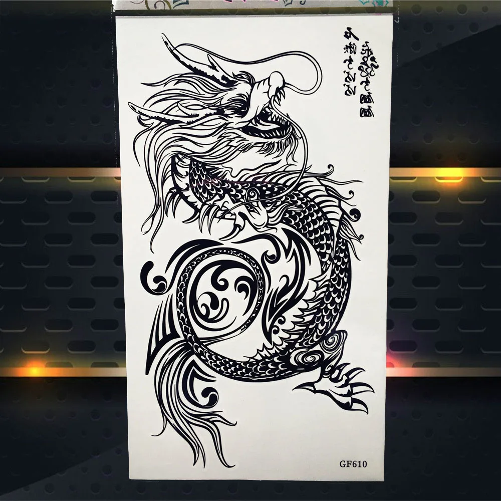 Геометрическая треугольная Тигровая временная татуировка для мужчин черная хна