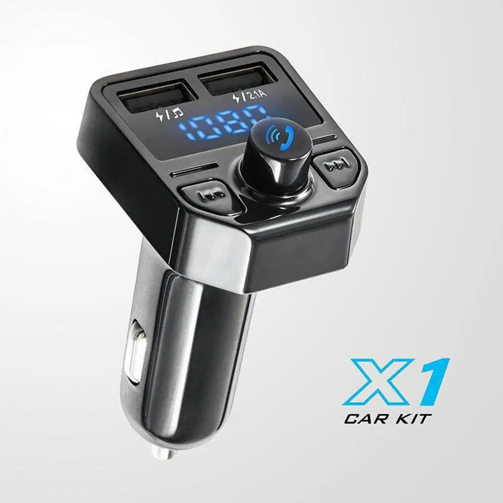 X1 автомобиля Bluetooth MP3 плеер fm передатчик Dual USB громкой связи Порты Автомобильный TF