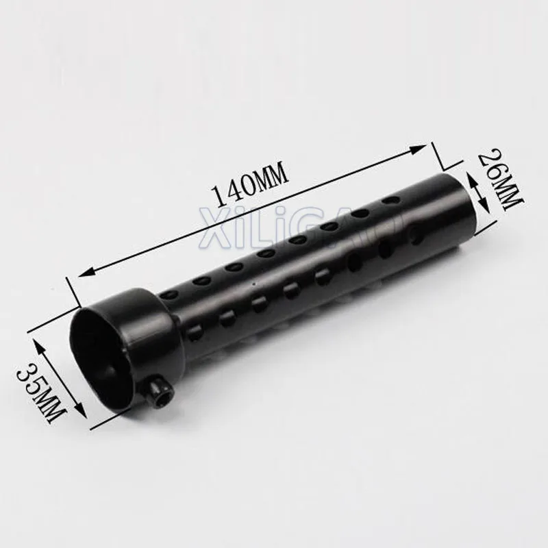 140X35MM Выхлопа мотоциклов глушитель Регулируемый дБ убийца черный Цвет Металла Глушитель 35/42/45/48/60 мм подходит для большинства выхлопов приятный звук MF010 - Цвет: 140X35MM