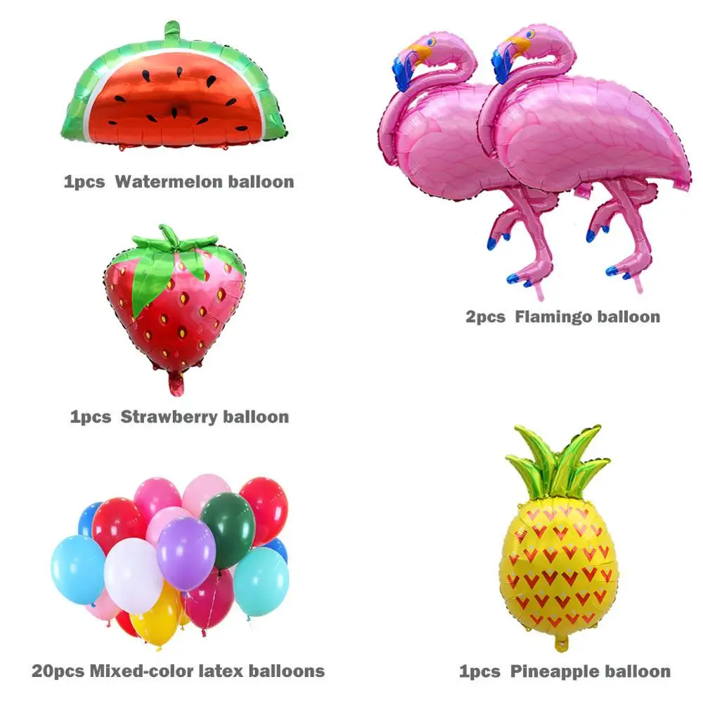 Flamingo Balloon OurWarm Jungle вечерние принадлежности воздушные шарики в виде животных тропические Пальмовые Листья с днем рождения баннер сафари День Рождения украшения для детей - Цвет: Flamingo Balloon