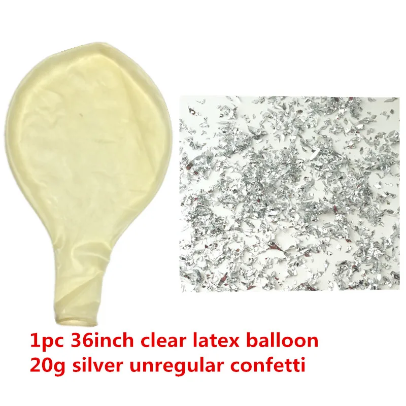silver unregular 1 больших размеров 36 дюймов прозрачный воздушных шаров из латекса, цвета: золотистый, серебристый конфетти звезды одежда для свадьбы, дня рождения украшения гелиевый надувной сувениры подарки - Цвет: silver unregular