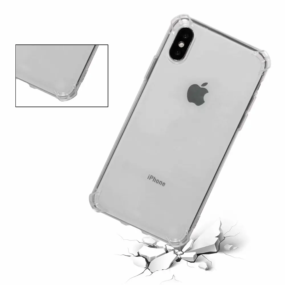 Прозрачные телефонные чехлы для Coque iPhone 7 plus Apple 8 6 6s TPU чехол телефона xr X Xs max Xr
