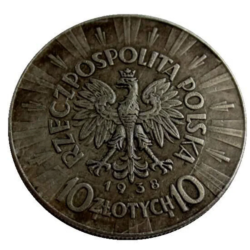 Дата 1934 1935 1936 1937 1938 1939 10 ZL непосредственный сбыт из Пилсудского Польша копия монет