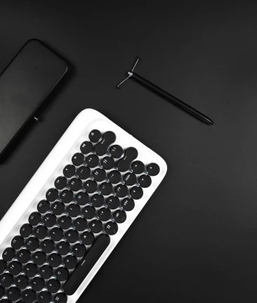 Xiaomi mijia dot Bluetooth механическая клавиатура мультисистемная совместимость 4 файла подсветка Bluetooth 3,0 беспроводное соединение - Цвет: Белый
