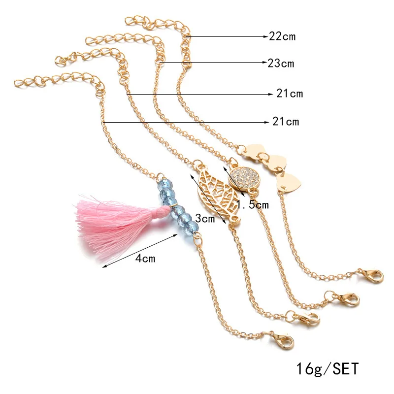 2018 модные золотые браслеты и обручи розового цвета в форме сердца листьев для