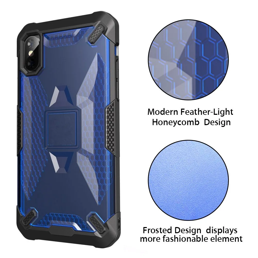 Rugged Protective Shockproof Phone Case for iPhone X XS XR MAX Bumper Solid Hard PC Back Cover Anti Slip Armor Shell |