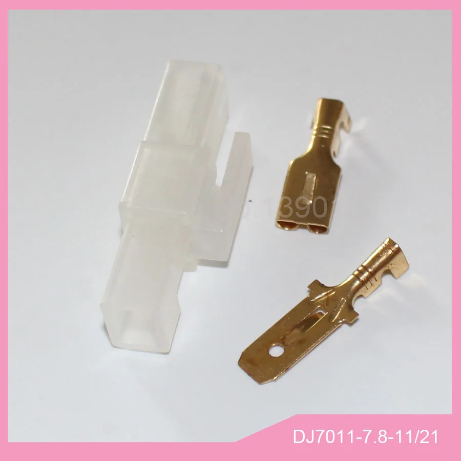 2 комплекта DJ7011 7.8 1P авто разъем штекер гнездо с клеммами для автомобиля 1Pin