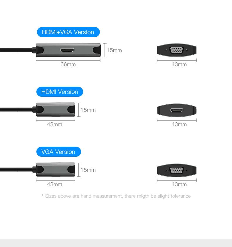 Vention USB C к HDMI 4K 30 Гц VGA 1080P 60 Гц мужской тип-c к HDMI VGA конвертер для MacBook Pro Chromebook Pixel