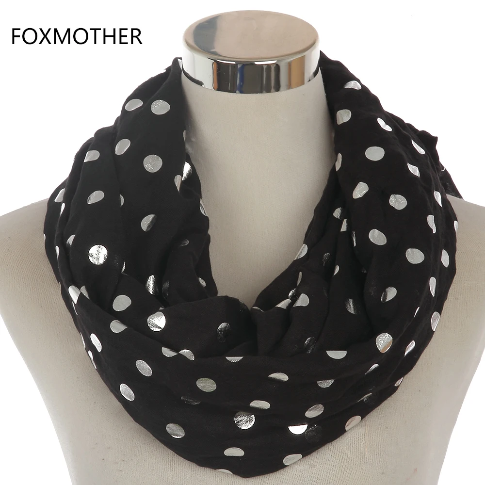 Женский шарф FOXMOTHER модный темно синий розовый черный женский кольцо|scarf for women|ring