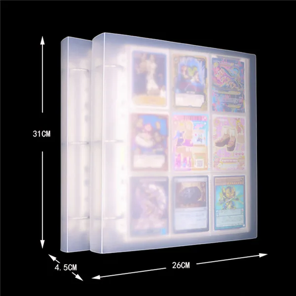 Белый Держатель для карт емкостью 630, черные Альбомы для карт Pokemon CCG MTG Magic Yugioh, держатель для настольной игры и книги - Цвет: Белый