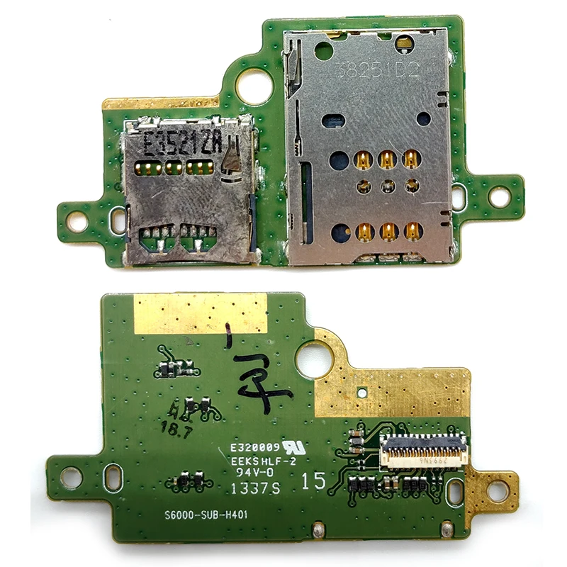 Для lenovo Pad S6000 S6000 S6000H SIM Card Reader Держатель Разъем слот гибкий кабель платы запасные части