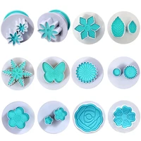 8pcs flower leaf butterfly plunger cutters daisy cake cutter mold cake decorating tools fondant sugarcraft biscuit cutters