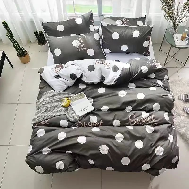 Простыня в клетку полоску пододеяльник подушка комбинация 3/4 шт.|Пододеяльник| |